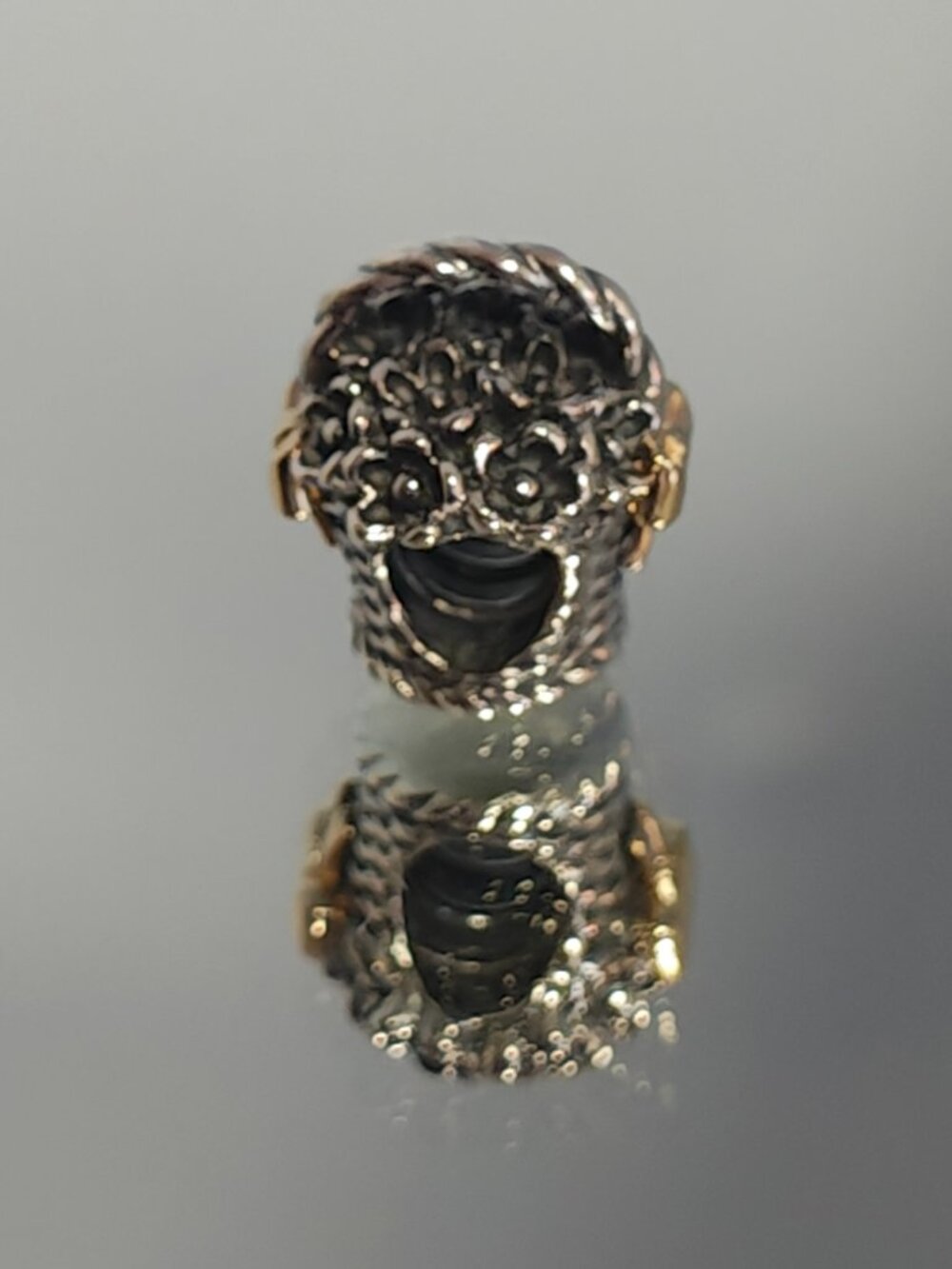 Authentic Pandora Forever Bloom Basket 790960 Retired 14K Gold Sterling Charm - Picture 5 of 11